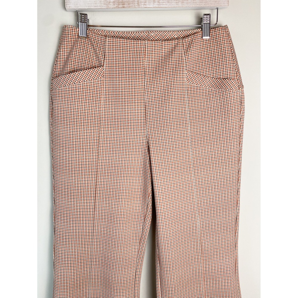 Liverpool Womens Stella Kick Flare Pants 8 Check Lava Flow Pull On Academia - Picture 3 of 12
